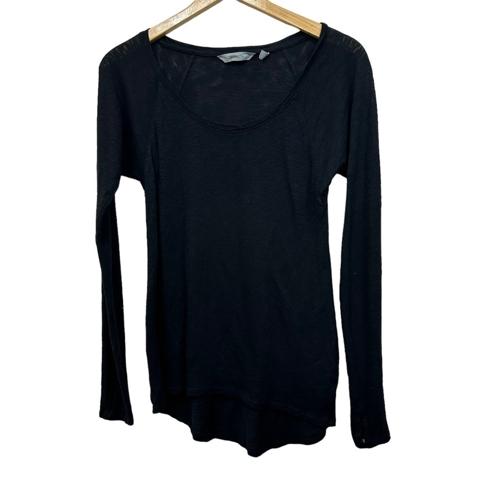 Athleta Black Long Sleeve Ultimate Train Top Crewneck, XS